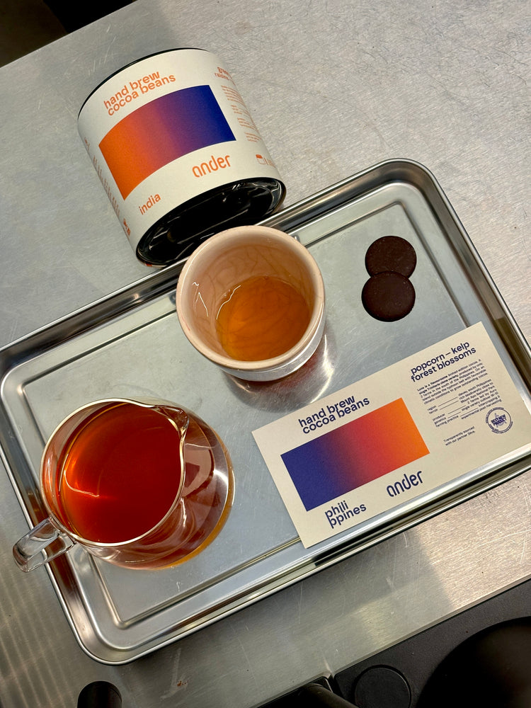 hand brew cocoa beans . PHILIPPINES . luna