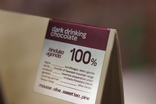 drinking chocolate 100% . UGANDA hinduka . sweet & savory