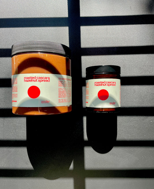 roasted washed cascara hazelnut spread