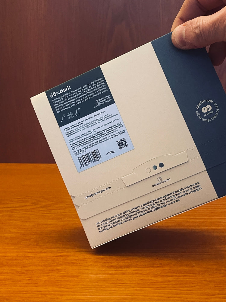 drinking chocolate 65% ECUADOR . finca la sofia