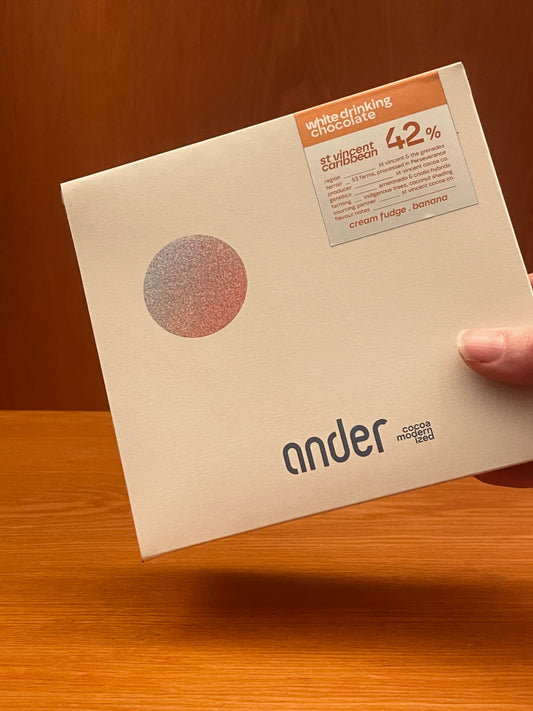 drinking chocolate 42% white CARIBBEAN . st vincents