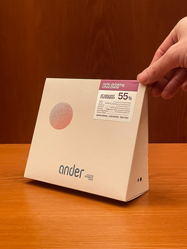 drinking chocolate 55% milk CARIBBEAN . st vincents