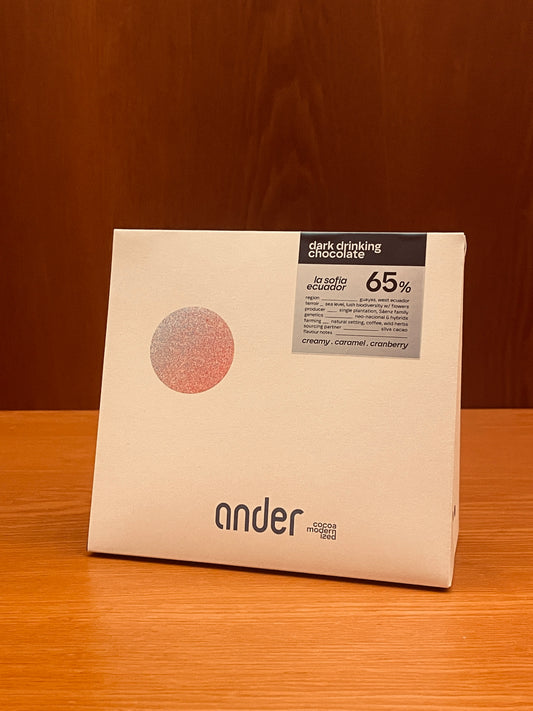 drinking chocolate 65% ECUADOR . finca la sofia