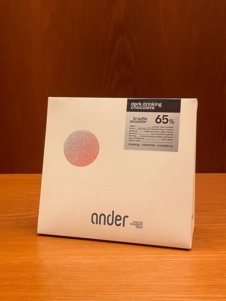 drinking chocolate 65% ECUADOR . finca la sofia