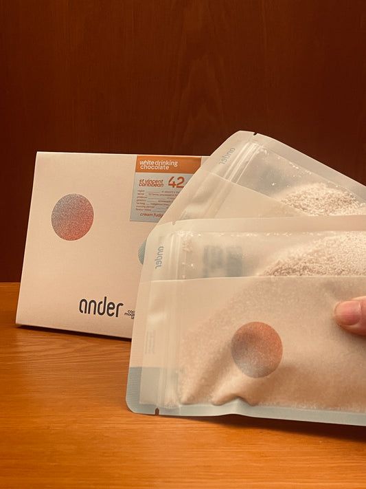 drinking chocolate 42% white CARIBBEAN . st vincents