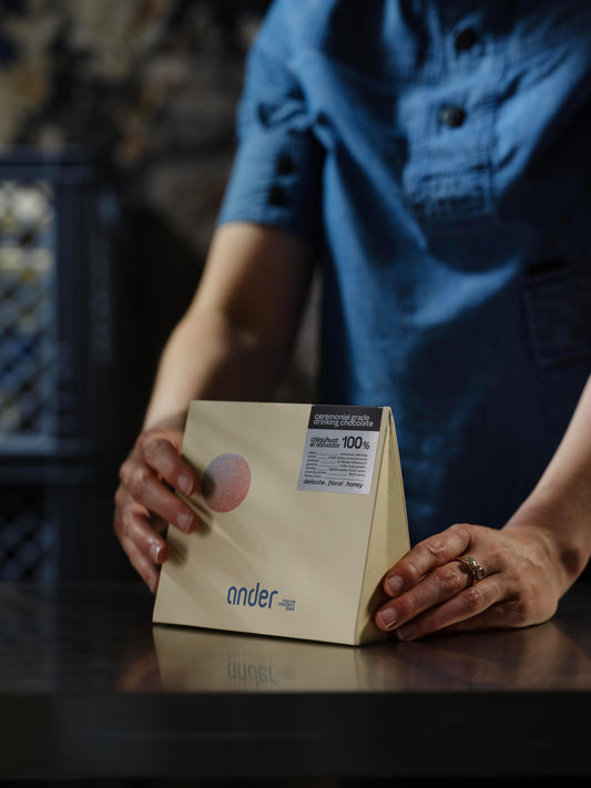 ceremonial drinking chocolate 100% . EL SALVADOR chiquihuat . complex & rich