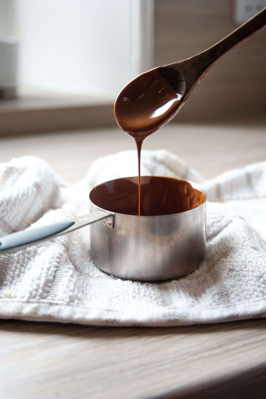 preparing drinking chocolate on stovetop